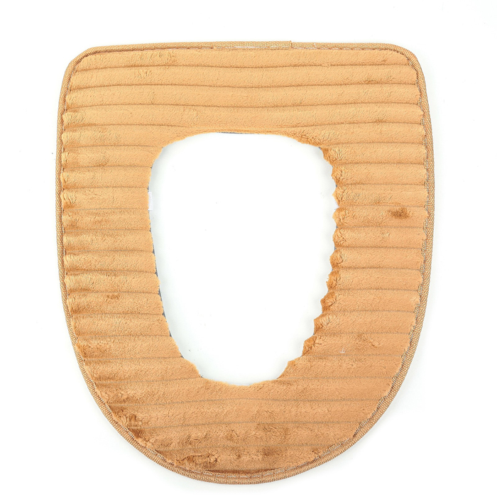 Чехол на сиденье для унитаза на липучках "Борозда", цвет МИКС