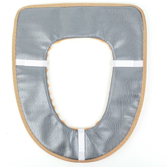 Чехол на сиденье для унитаза на липучках "Борозда", цвет МИКС
