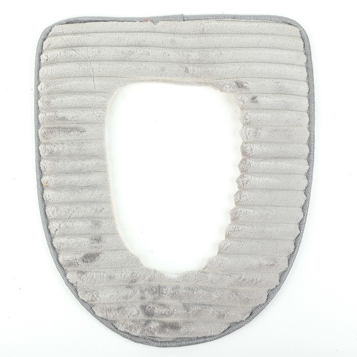 Чехол на сиденье для унитаза на липучках "Борозда", цвет МИКС