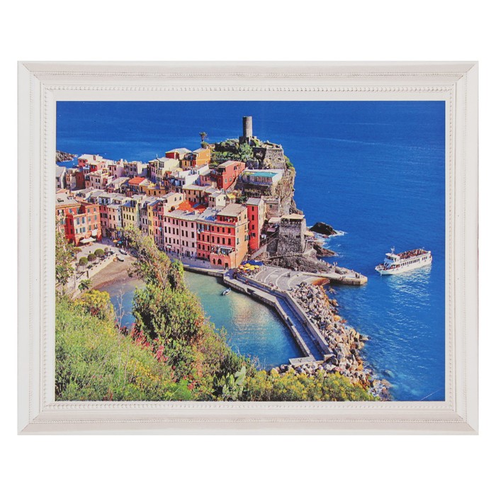 Роспись по холсту "Залив" по номерам с красками по 3 мл+ кисти+инстр+крепеж 30*40