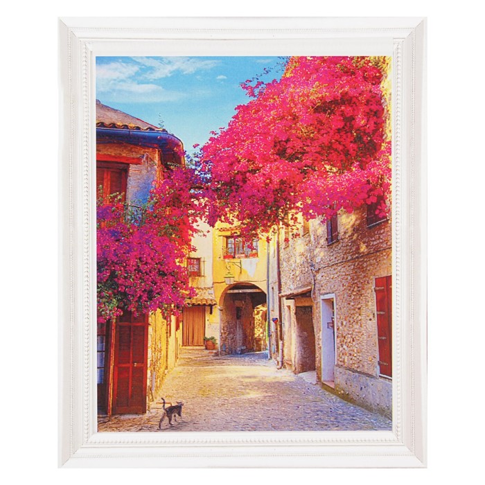 Роспись по холсту "Улочка" по номерам с красками по 3 мл+ кисти+инстр+крепеж 30*40