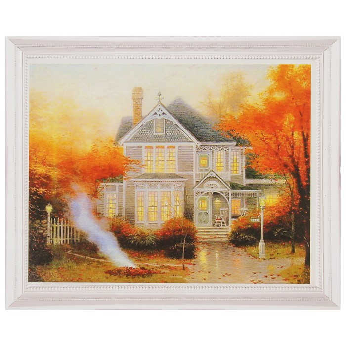 Роспись по холсту "Дом мечты" по номерам с красками по 3 мл+ кисти+инстр+крепеж 30*40