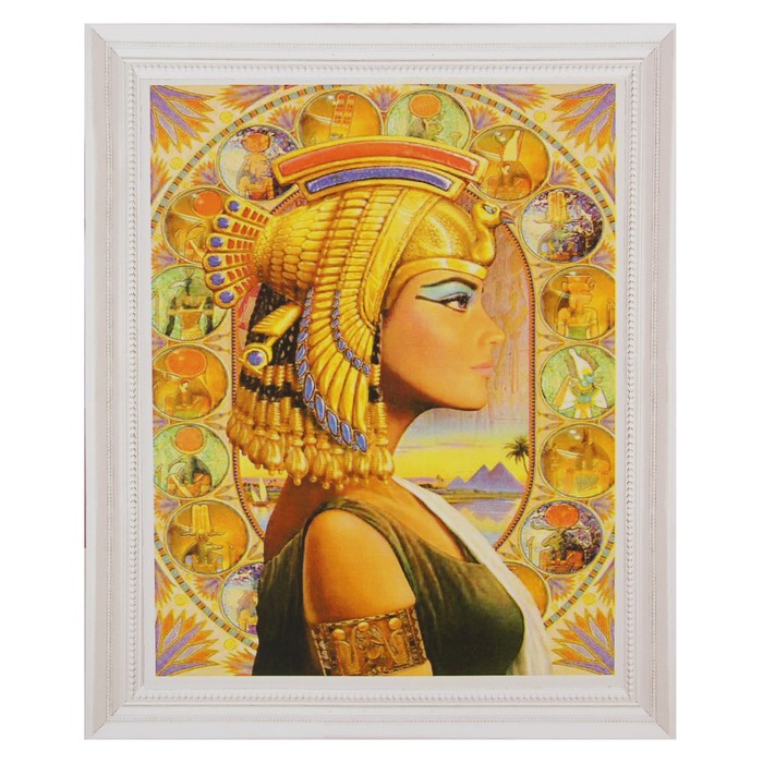 Роспись по холсту "Нефертити" по номерам с красками по 3 мл+ кисти+инстр+крепеж 30*40