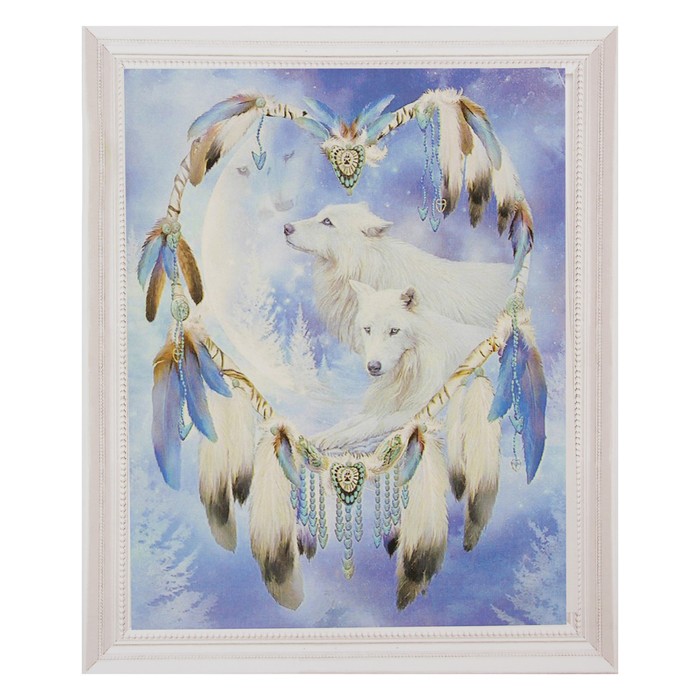 Роспись по холсту "Ловец снов" по номерам с красками по 3 мл+ кисти+инстр+крепеж 30*40