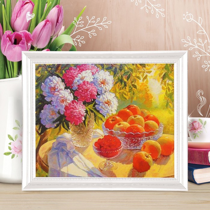 Роспись по холсту "Лето" по номерам с красками по 3 мл+ кисти+инстр+крепеж 30*40