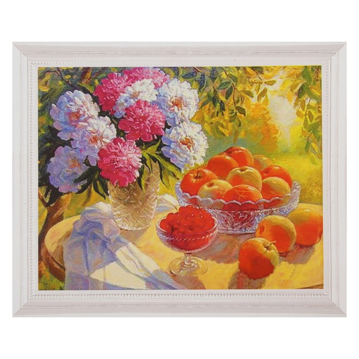 Роспись по холсту "Лето" по номерам с красками по 3 мл+ кисти+инстр+крепеж 30*40