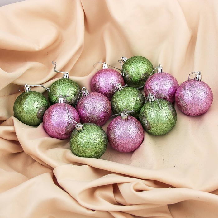 Набор шаров пластик d-6 см 12 шт "Фреш" микс