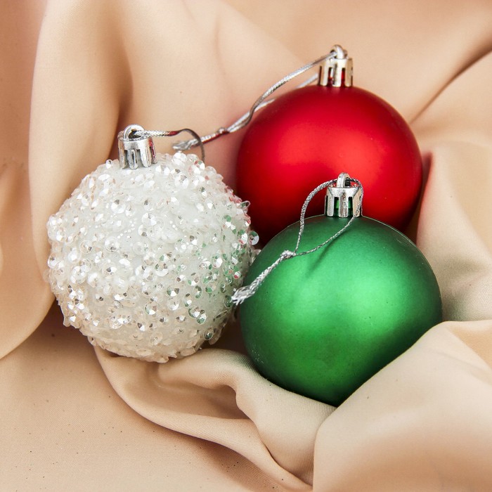 Набор шаров пластик d-6 см 27 шт "Франческо" микс