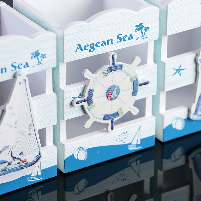Органайзер настольный Aegean sea, в виде подставки, микс картинок, 7.5х8.5х12 см