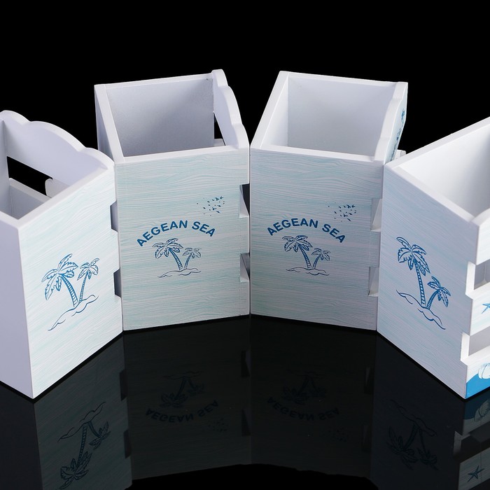 Органайзер настольный Aegean sea, в виде подставки, микс картинок, 7.5х8.5х12 см