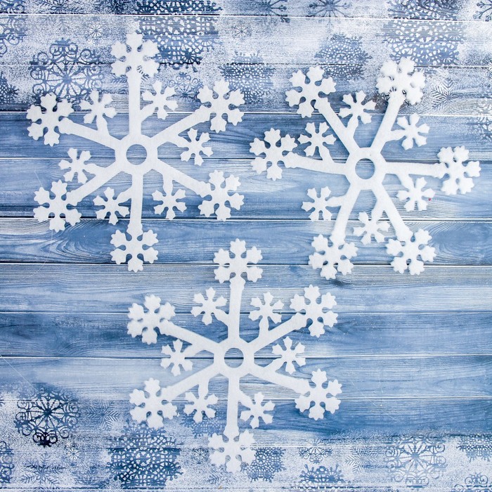 Украшение ёлочное "Снежинка из снежинок" (набор 3 шт) 19*19 см