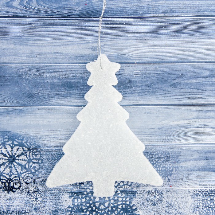 Украшение ёлочное "Ёлочка с блёстками" 10,5*12,5 см