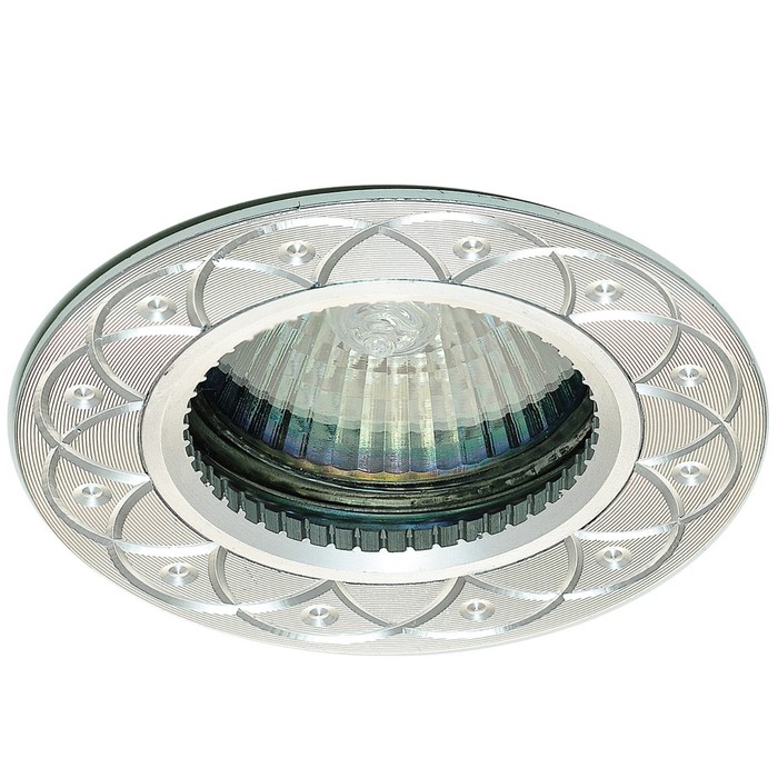 Светильник встраиваемый IL.0021.0920, GU5.3, 50 Вт, цвет алюминий, d=65мм