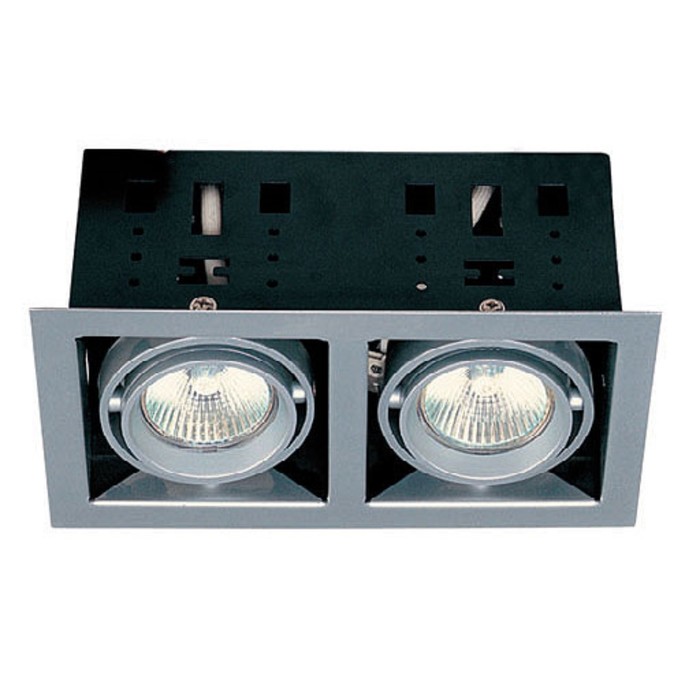 Светильник встраиваемый карданный IL.0006.0002, GU5.3, 50 Вт, цвет титан, d=190х95мм