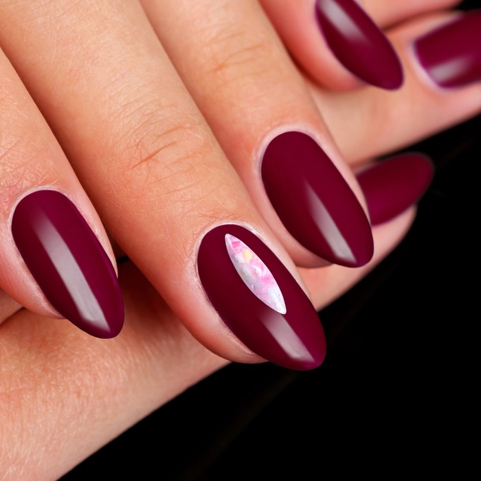 Декоративный элемент для ногтей «Лепесток», объёмный, 1x0,3см, 4шт, цвет розовый