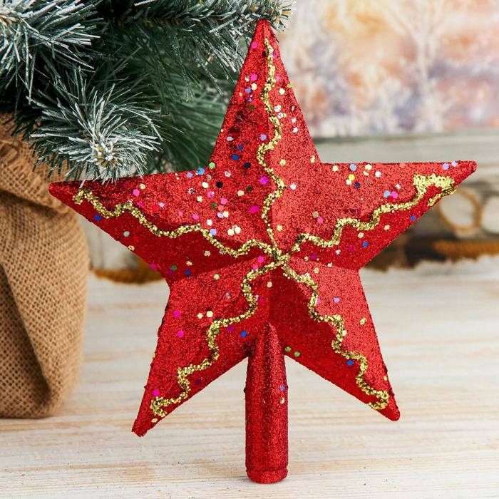 Наконечник "Звезда" волны и блеск 18,5*19,5 см, красный