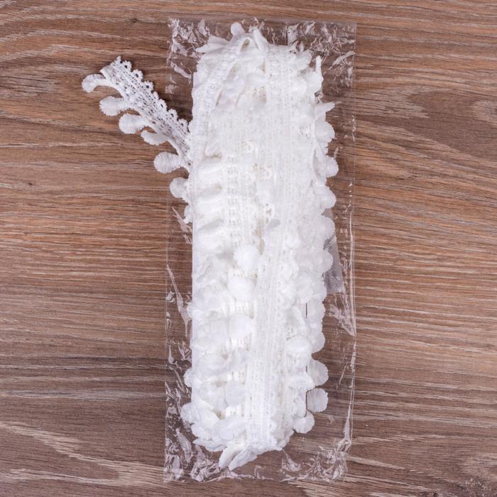 Кружево «Лейс», 35мм x 9,1±1м, цвет белый