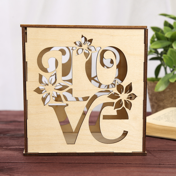 Шкатулка дерево "Ажурный кубик" 15х15х15 см (набор 10 деталей)