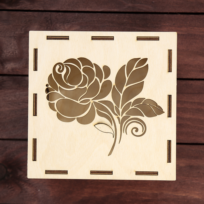 Шкатулка дерево "Ажурный кубик" 15х15х15 см (набор 10 деталей)