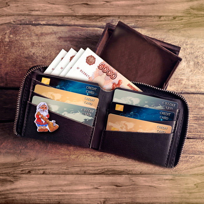 Кошелечная фигурка домовой "Демьян Бережливый"