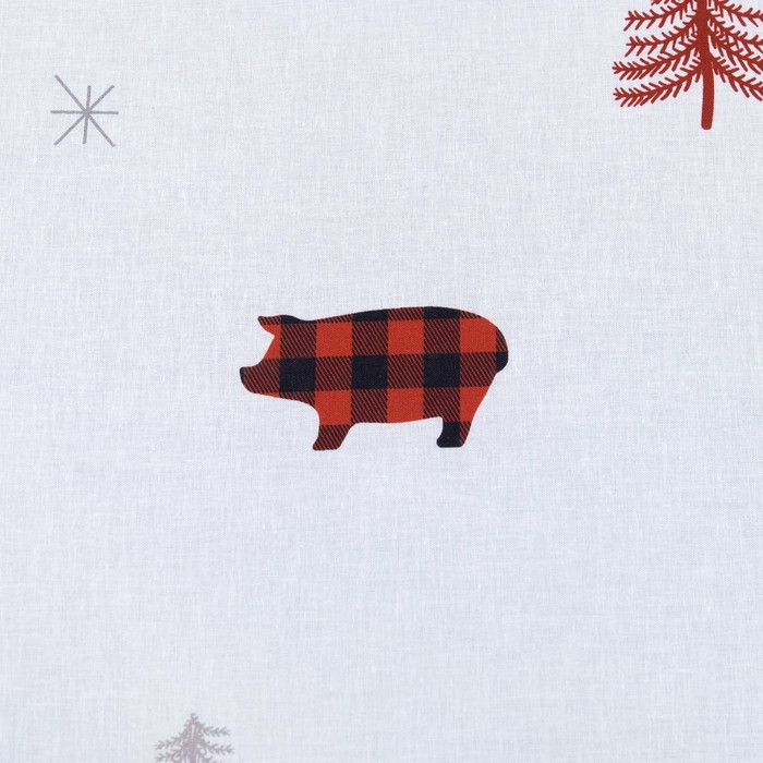 Постельное бельё "Этель" 2 сп Winter pig 175*215 см, 200*220 см, 70*70 см - 2 шт, поплин