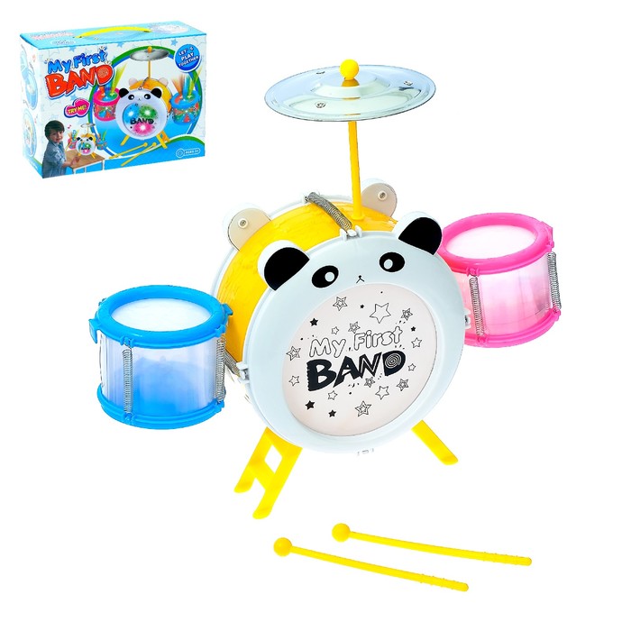 Барабанная установка "Панда", световые эффекты