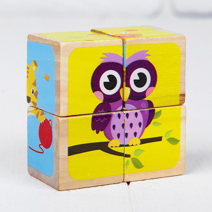 Кубики &quot;Животные&quot;, 4 шт.