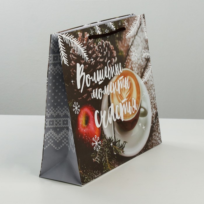 Пакет ламинированный горизонтальный «Волшебные моменты счастья», 23 × 27 × 8 см