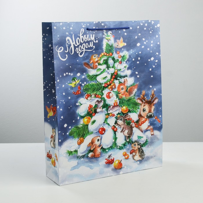 Пакет ламинированный вертикальный «Весёлого Нового Года», L 31 × 40 × 9 см