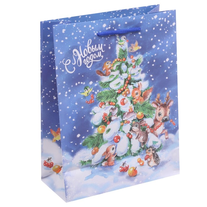 Пакет ламинированный вертикальный «Веселого Нового Года», 23 × 27 × 8 см