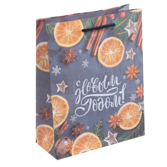 Пакет ламинированный вертикальный «Яркого Нового Года!», 23 × 27 × 8 см