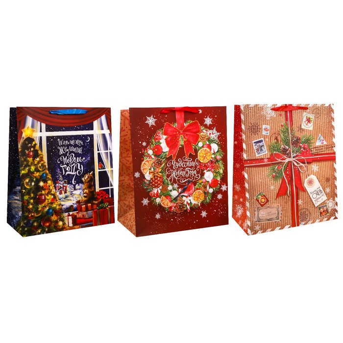 Набор пакетов микс «Чудесного Нового Года», XL 40 × 49 × 19 см