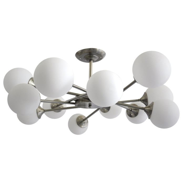 Люстра Karassa 12x40Вт Е14 никель 82x82x39см