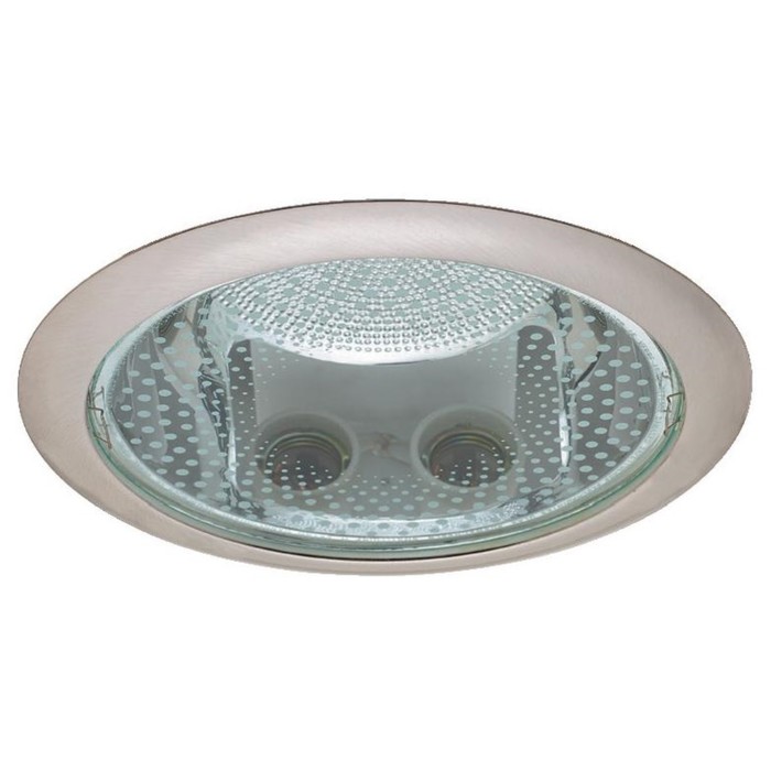 Светильник Downlight IL.0008.4607, КЛЛ Е27, 2x26 Вт, цвет никель, d=205мм