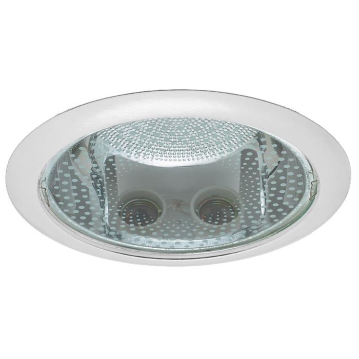 Светильник Downlight IL.0008.4615, КЛЛ Е27, 2x26 Вт, цвет серебро, d=205мм