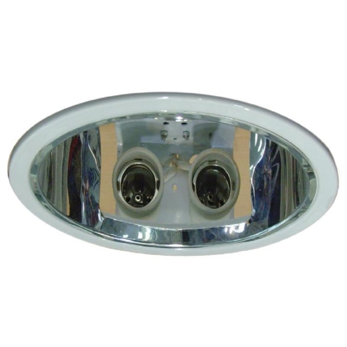Светильник Downlight IL.0008.6515, КЛЛ Е27, 2x26 Вт, цвет белый, d=195мм