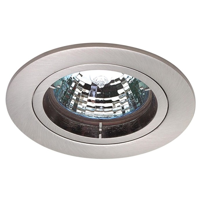 Светильник встраиваемый IL.0008.1107, GU5.3, 50 Вт, цвет никель, d=70мм