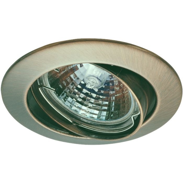 Светильник встраиваемый IL.0008.1405, GU5.3, 50 Вт, цвет бронза, d=75мм