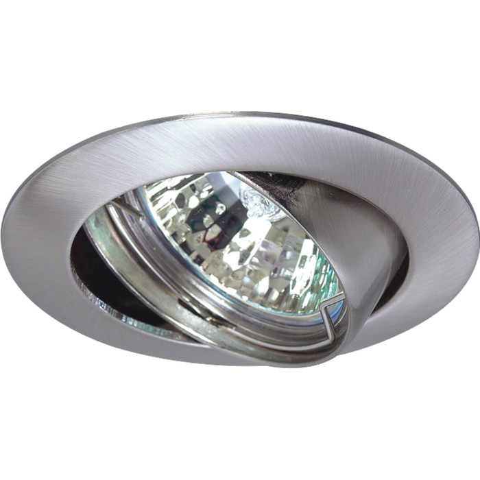 Светильник встраиваемый IL.0008.1407, GU5.3, 50 Вт, цвет никель, d=75мм