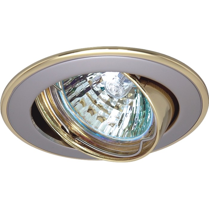 Светильник встраиваемый IL.0008.1432, GU5.3, 50 Вт, цвет золото, d=75мм