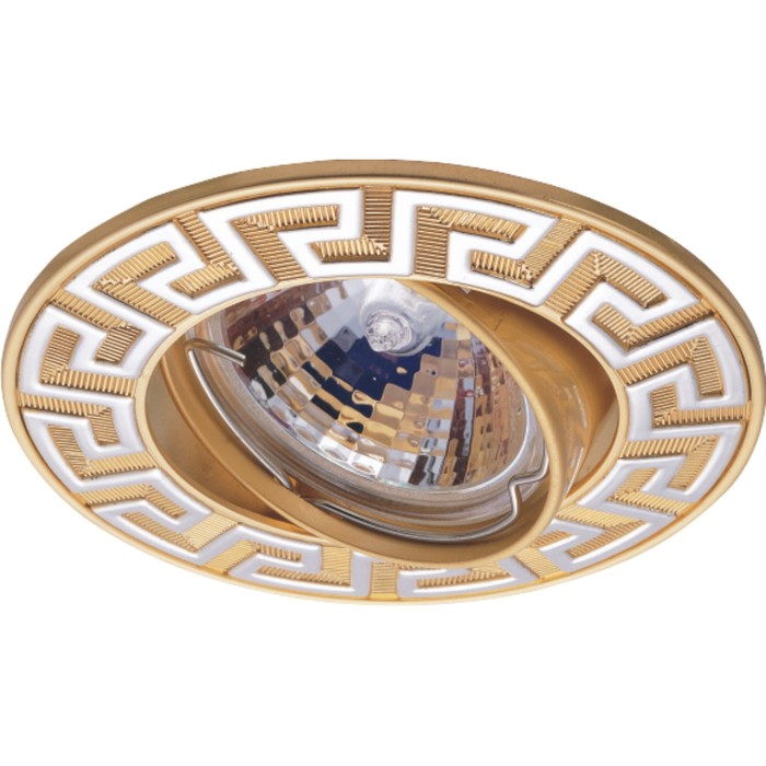 Светильник встраиваемый IL.0008.1930, GU5.3, 50 Вт, цвет золото, d=75мм