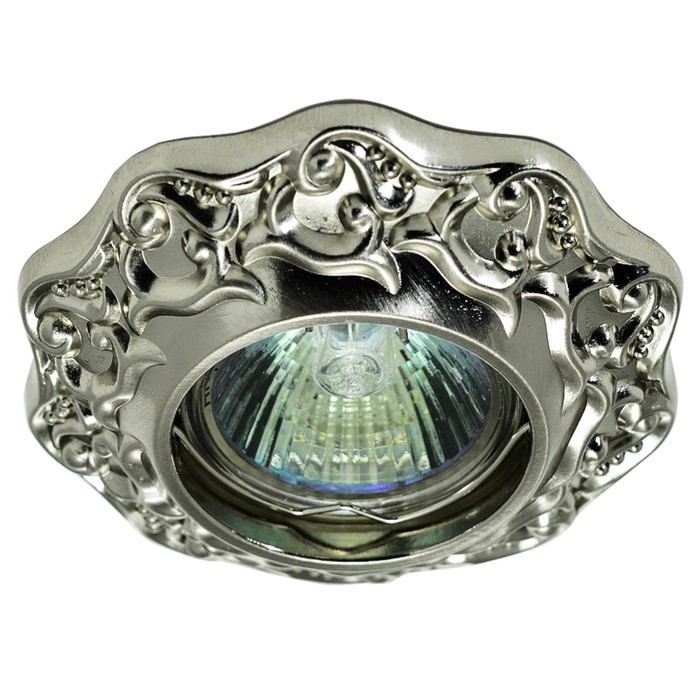 Светильник встраиваемый IL.0800.0407, GU5.3, 50 Вт, цвет никель, d=75мм