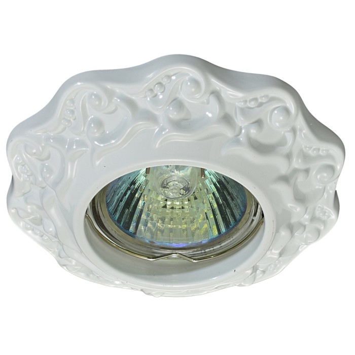 Светильник встраиваемый IL.0800.0415, GU5.3, 50 Вт, цвет белый, d=75мм