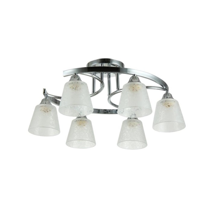 Люстра "Лилия" 6x60Вт E27 хром 56x56x26см