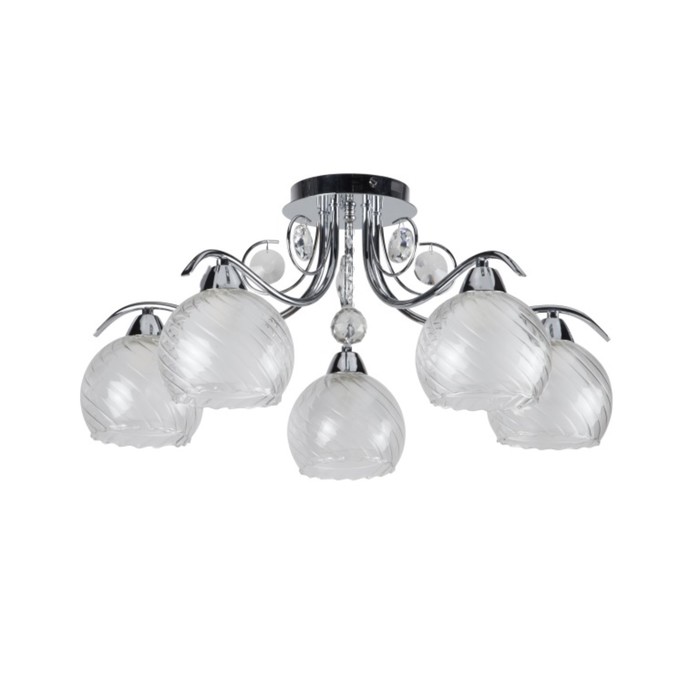 Люстра "Клаудиа" 5x40Вт E14 хром 56x56x27см