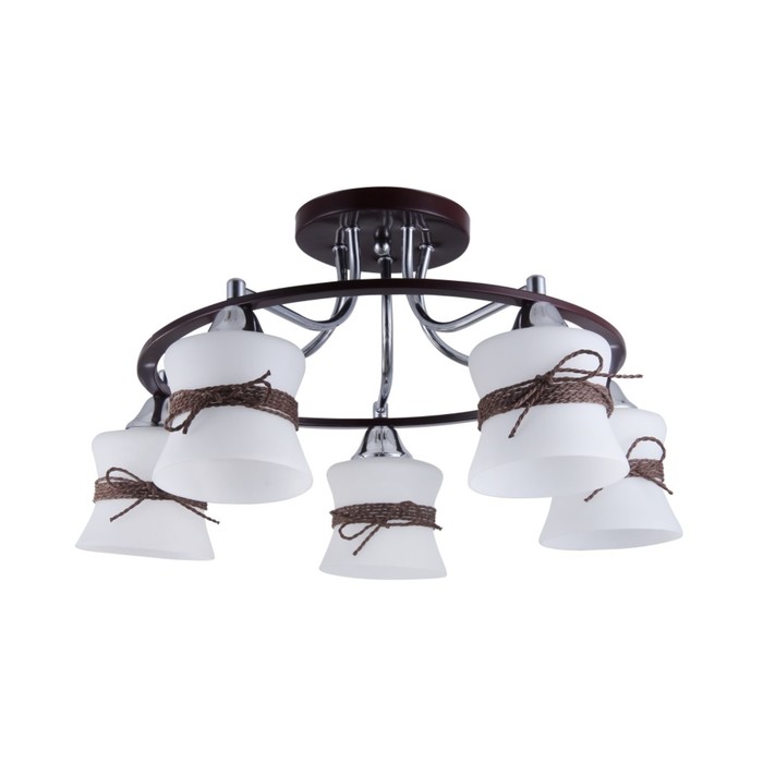 Люстра "Вера" 5x60Вт E27 венге 54x54x28,5см