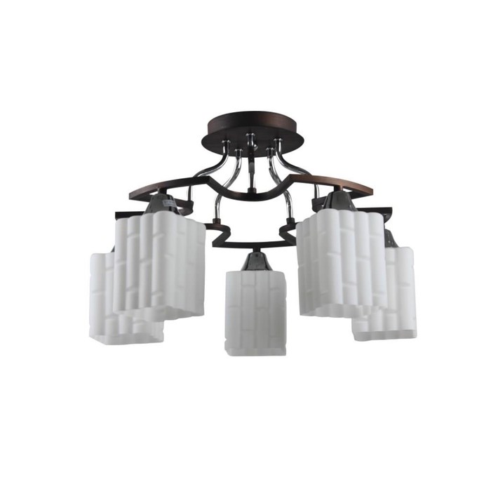 Люстра "Амелия" 5x60Вт E27 венге 48x48x28,5см