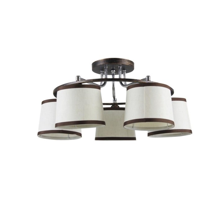 Люстра "Барбара" 5x60Вт E27 бронза 57x57x29см