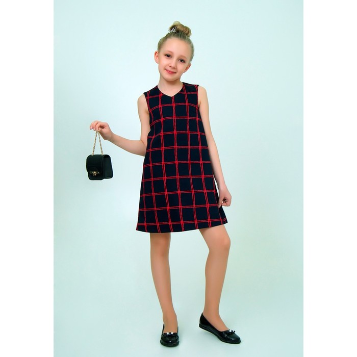 Платье для девочки, рост 164 см, цвет тёмно-синий