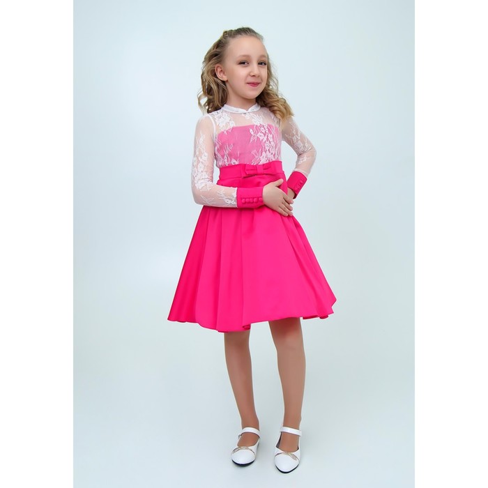 Платье для девочки, рост 158 см, цвет малиновый